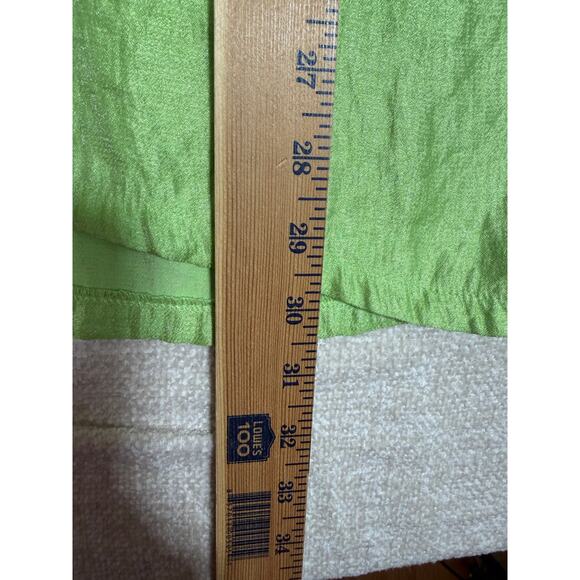 Ali Miles Women 2X Green Shimmery Asian Inspired 3/4 Sleeve Blouse Top Statement - Picture 6 of 8